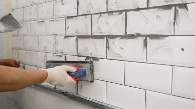 Close-up of Clean Tile and Grout
